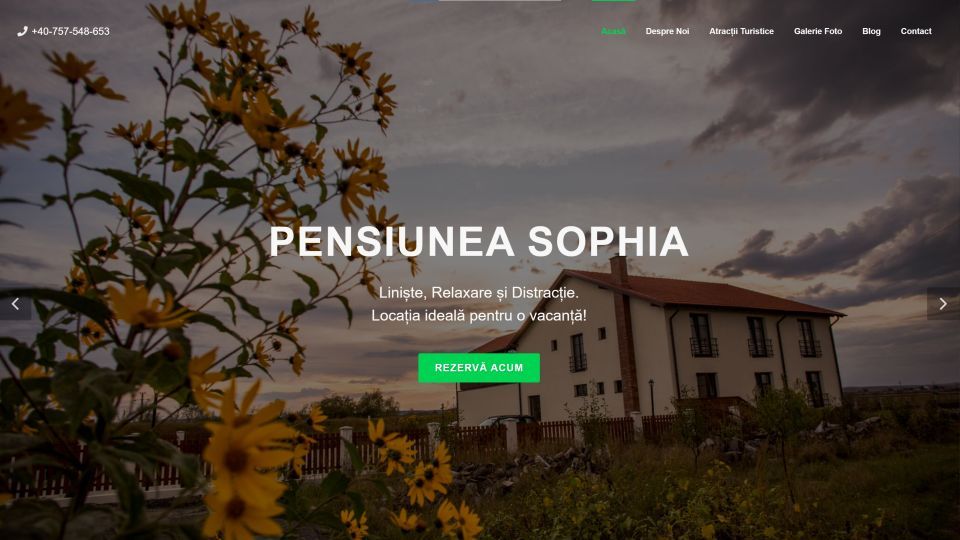 Pensiunea Sophia website